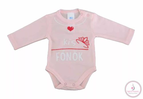 Kis főnök feliratos hosszú ujjú baba body, 74-es
