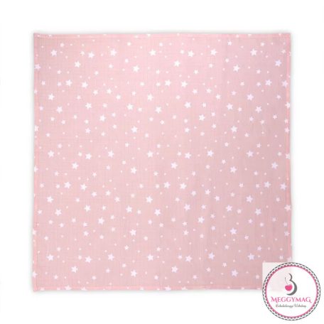 Lorelli Muszlin takaró / textil pelenka 80x80 cm - Rose with Stars 