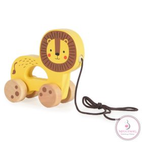   TOOKY Toy fajáték húzható oroszlán SÁRGA, KÉSZLETEN A BOLTBAN!
