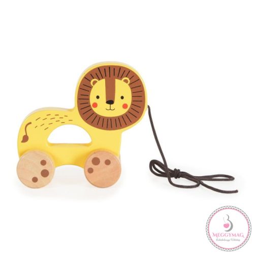 TOOKY Toy fajáték húzható oroszlán SÁRGA, KÉSZLETEN A BOLTBAN!