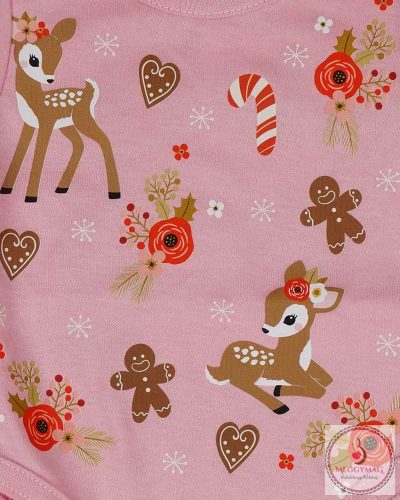 Hosszú ujjú baba body karácsonyi mintával, 86-os