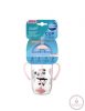 Canpol babies Cseppmentes szívószálas pohár nehezékkel Exotic Animals 270ml 6hó+ rózsaszín