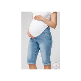 Koptatott capri fazonú kismama farmer - M