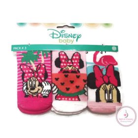 Disney Minnie Baba zokni, 3 pár, 6-12 hó