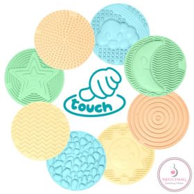  MOCHTOYS Play&Squish szenzorikus szőnyeg -kerek tapilapok 8db PASZTELL, KÉSZLETEN A BOLTBAN!