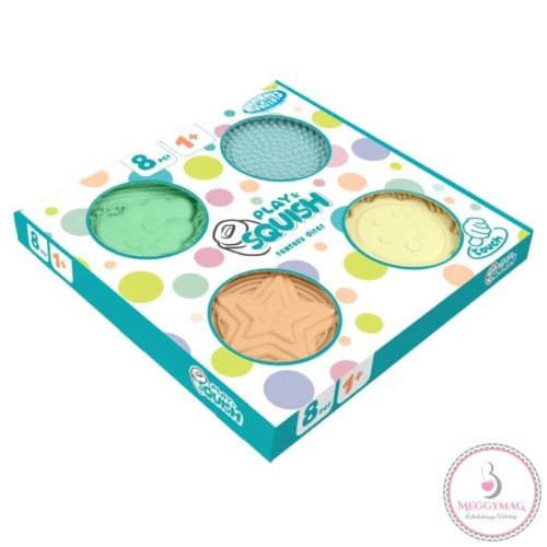 MOCHTOYS Play&Squish szenzorikus szőnyeg -kerek tapilapok 8db PASZTELL, KÉSZLETEN A BOLTBAN!