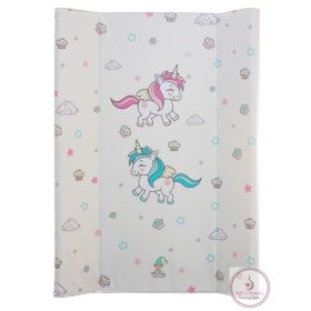 Merev pelenkázó lap 50*70 cm fehér unikornis 