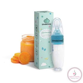   Lindalime Etetőkanál - kanalas végű cumisüveg - Vízkék