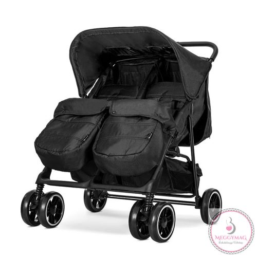 Lorelli Twin iker babakocsi - Black + táska