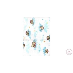   Baby Bruin nyomott mintás textil pelenka, 2db - felhős maci kék