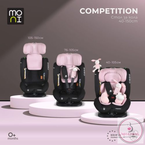 Moni COMPETITION dönthető autósülés 40-150cm PINK 