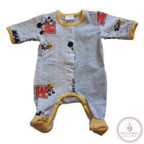   Belül bolyhos hosszú ujjú baba rugdalozó Mickey egér mintával, 50-es
