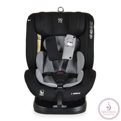 Moni i-MAXX autósülés, isofix, forgatható, 2 plüss+párna 40-150cm SZÜRKE, KÉSZLETEN A BOLTBAN!