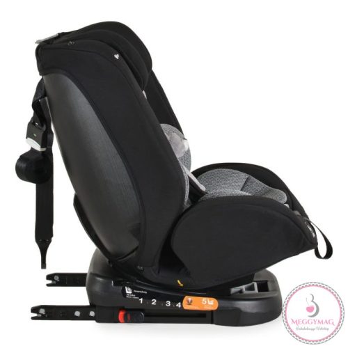 Moni i-MAXX autósülés, isofix, forgatható, 2 plüss+párna 40-150cm SZÜRKE, KÉSZLETEN A BOLTBAN!
