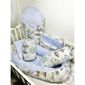 Gyönyörű pamut-minky babaszoba szett Sün Balázs 