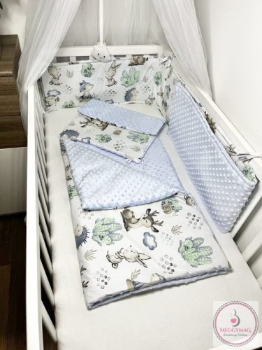 Gyönyörű pamut-minky babaszoba szett Sün Balázs 
