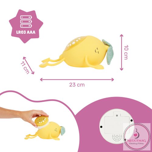 Badabulle éjjeli fény zenélő Basile, a citrom B015020