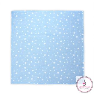   Lorelli Muszlin takaró / textil pelenka 80x80 cm - Blue with Stars 