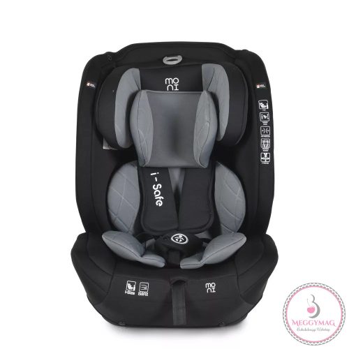 Moni ISAFE autósülés ISIZE és ISOFIX ülésmagasítóvá alakítható 76-150cm SZÜRKE