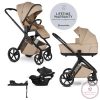 EASYWALKER Kombinált babakocsi Zoey Almond Taupe + CBX By CYBEX Aton B2 i-Size autóhordozó + bázistalp