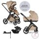 EASYWALKER Kombinált babakocsi Zoey Almond Taupe + CBX By CYBEX Aton B2 i-Size autóhordozó + bázistalp