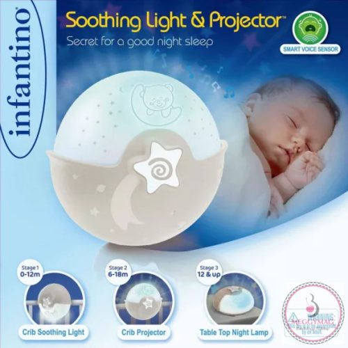 Infantino éjjeli fény és projektor - ekrü, UTOLSÓ DARAB!