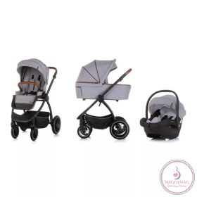   Chipolino Prestige 3az1-ben multifunkciós babakocsi - Cloud grey