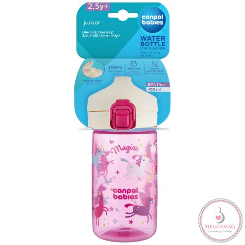 Canpol babies JUNIOR gyermek kulacs 400 ml rózsaszín