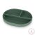 PETITE&MARS Szilikon osztott tányér, ovális Take&Match Misty Green 6m+