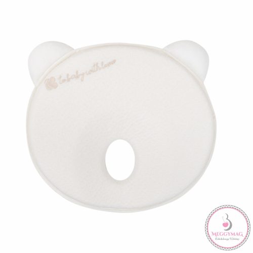 Kikkaboo párna - laposfejűség elleni memóriahabos ergonomikus Airknit maci fehér