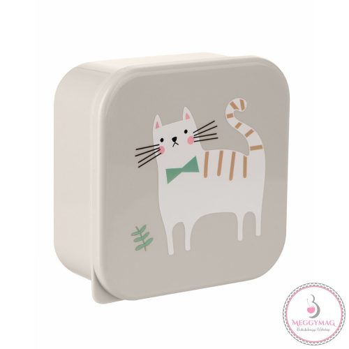 Kikkaboo ételtároló doboz 4 db-os Kitty Cat