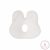 Kikkaboo párna laposfejűség elleni memóriahabos ergonomikus nyuszi alakú fehér