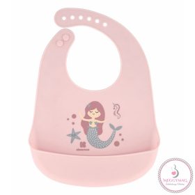   Kikkaboo előke szilikon nagy Hableány rózsaszín, UTOLSÓ DARAB!