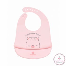 Kikkaboo előke szilikon Bear with Me pink
