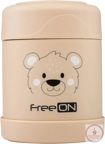 FreeON thermo ételtároló termosz 350 ml- Beige maci