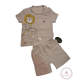   2 részes duplagéz nyári szett rövid nadrággal, 86-os szafari 