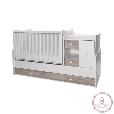 Lorelli MiniMax kombi ágy 72x190 - White / Artwood 