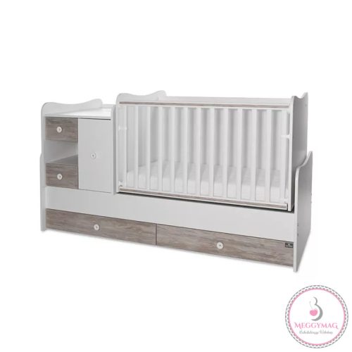 Lorelli MiniMax kombi ágy 72x190 - White / Artwood 