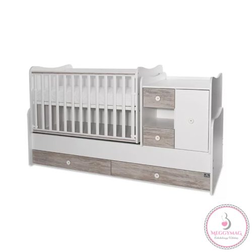 Lorelli MiniMax kombi ágy 72x190 - White / Artwood 