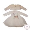 Alkalmi kislány ruha, keresztelő ruha boleróval 74-es