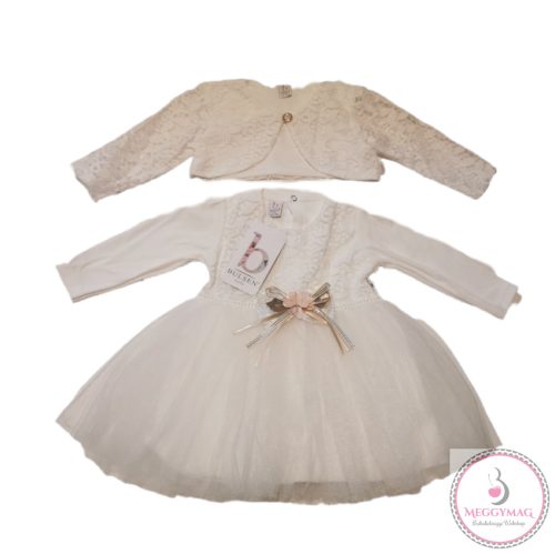 Alkalmi kislány ruha, keresztelő ruha boleróval 74-es