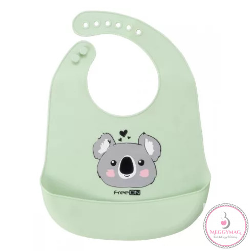 FreeON szilikon előke - Zöld koala