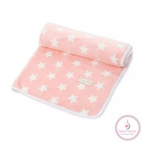   Wellsoft babatakaró, babapléd 75*75 cm Barackvirág csillagos 