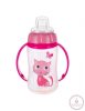 Tanulópohár puha ivócsőrrel 320 ml 6 h+ Cute Animals rózsaszín