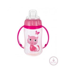   Tanulópohár puha ivócsőrrel 320 ml 6 h+ Cute Animals rózsaszín