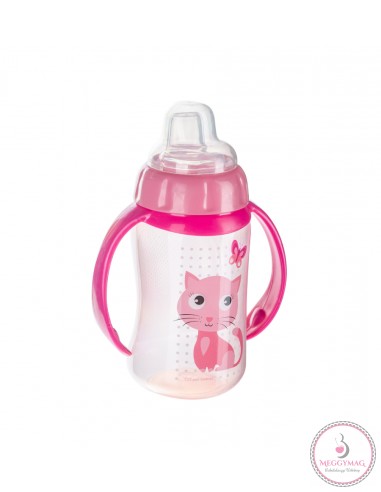 Tanulópohár puha ivócsőrrel 320 ml 6 h+ Cute Animals rózsaszín
