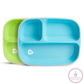   Munchkin tányér szett háromrekeszes tapadó aljú Splash 2db 6hó fiús 