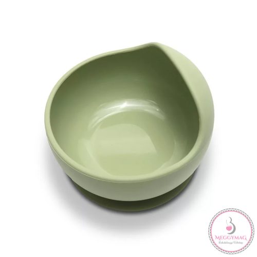 Lorelli Szilikon tál tapadókoronggal - Fresh Green