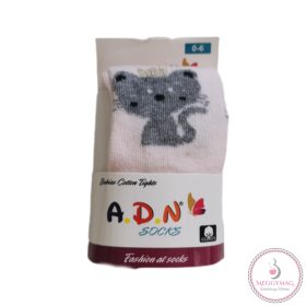 Újszülött baba harisnya, 0-6 hó rózsaszín cicás 