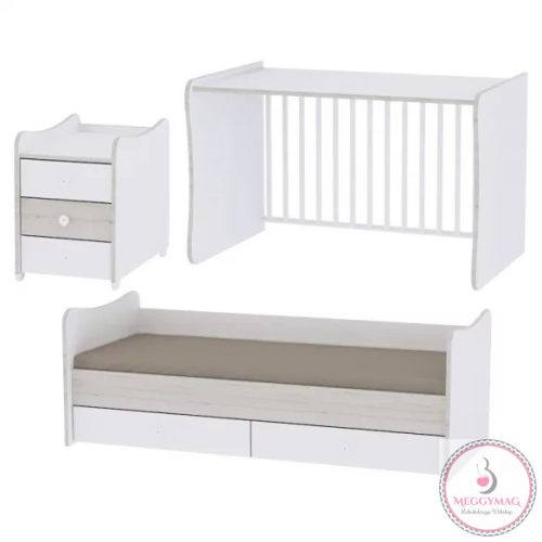 LORELLI MAXI PLUS KOMBI ÁGY 70X160 - WHITE & ARTWOOD